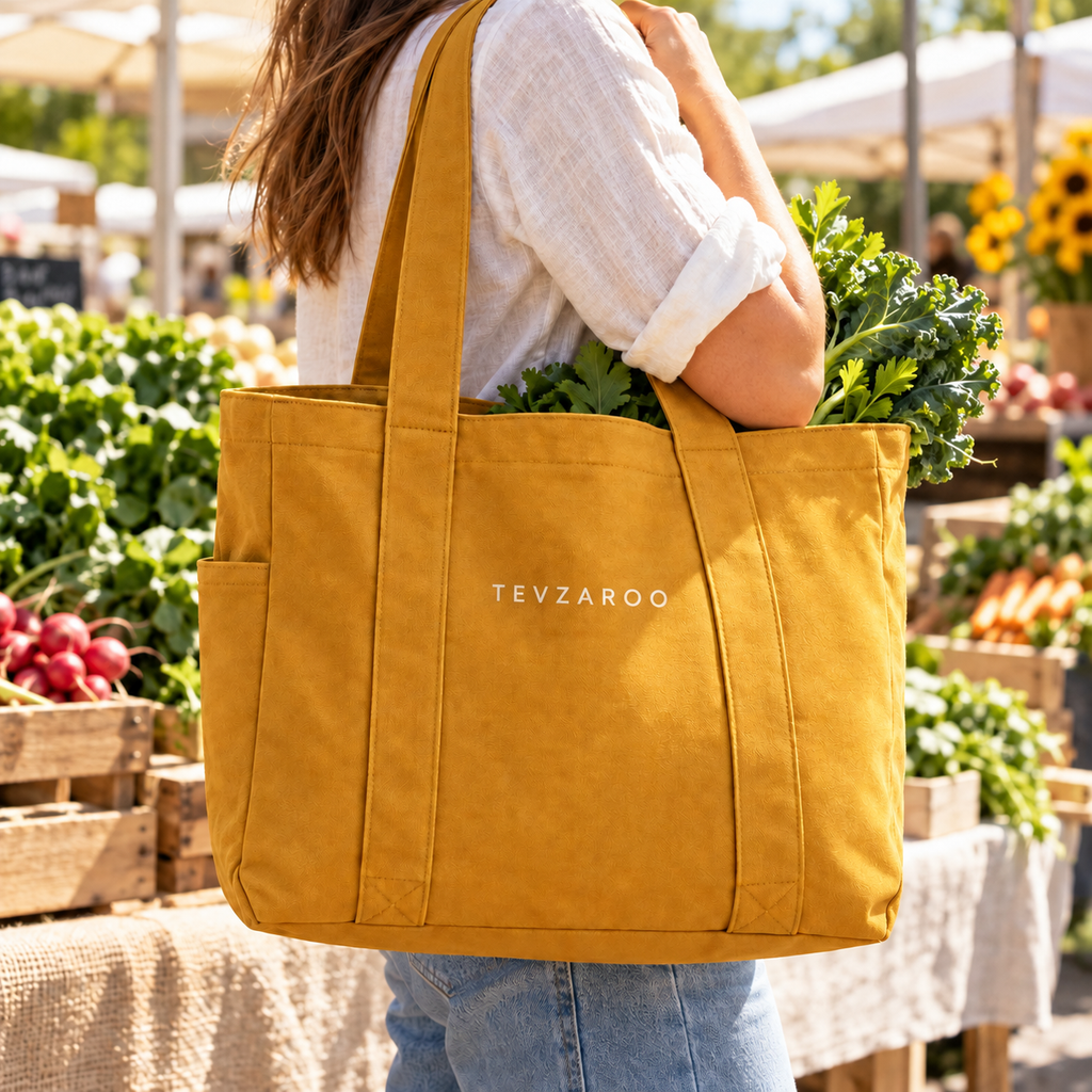 TEVZAROO Tessa Reusable Market Tote